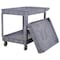 Vestil Plastic Utility Cart, 3 Shelves, 24.5 x 36, Foam Plastic, 550 lb Load Capacity, 3 Shelves, 25.5" W PLSC-3-2436 - alternate 7